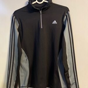 Adidas Black and Gray Climalite Pullover